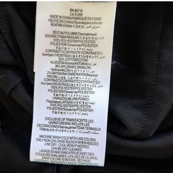 NEW BCBG Paris Black Lace Pleated Chiffon Mini Dress Size 4 Cocktail Party - Picture 11 of 11